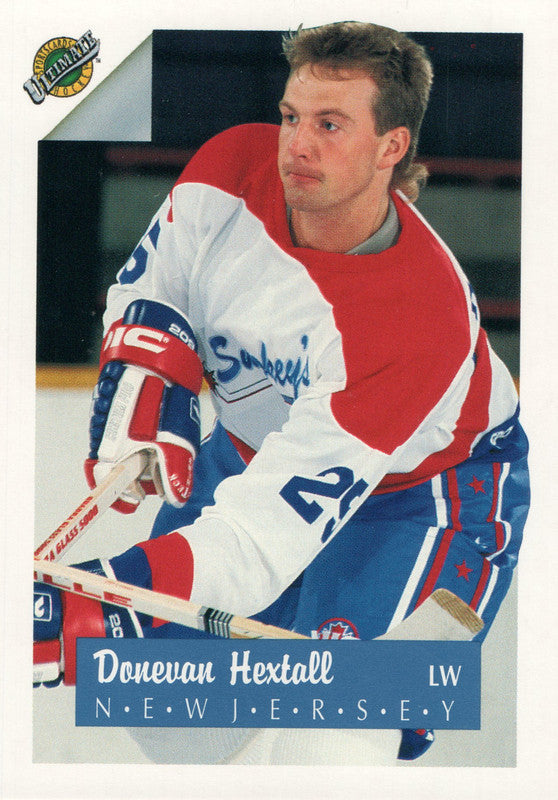 #25 Donevan Hextall New Jersey   1990-91 Ultimate Hockey Card OK