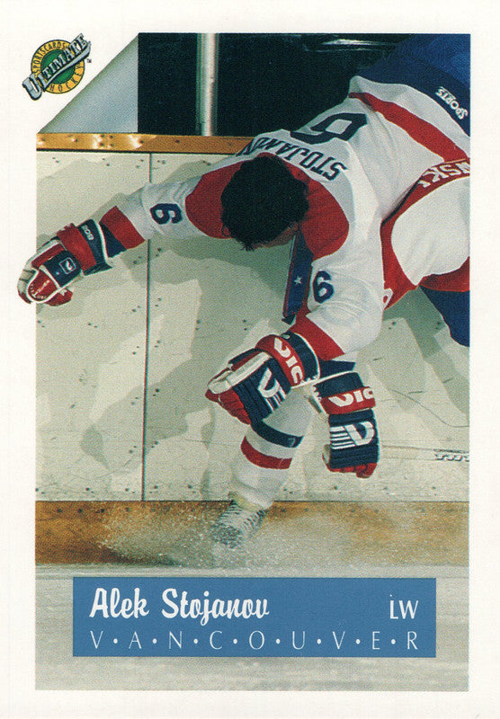 #6 Alek Stojanou Vancouver 1990-91 Ultimate Hockey Card OK