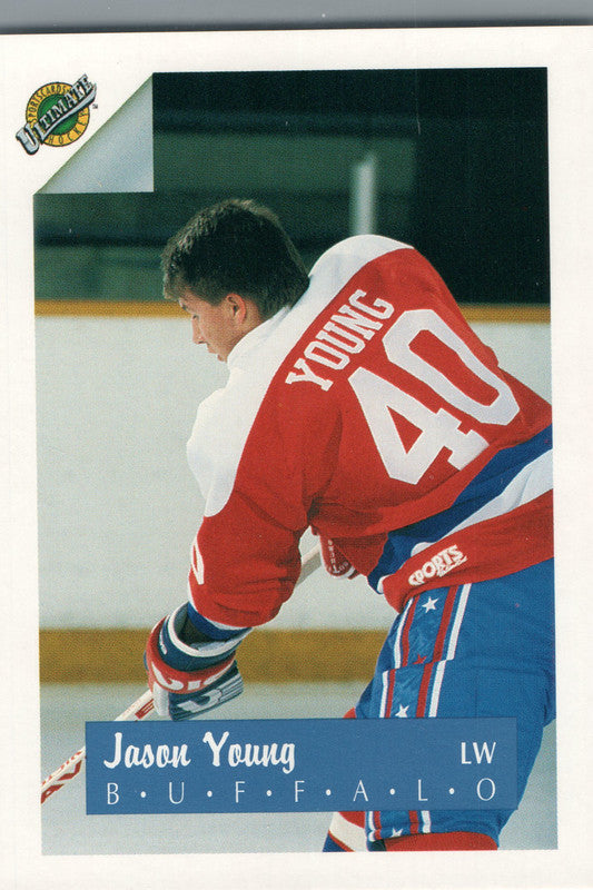 #40 Jason Young Buffalo 1990-91 Ultimate Hockey Card OK