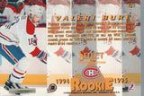 #187 Valeri Bure Rookie Montreal Canadiens 1994-95 Select Hockey Card OL