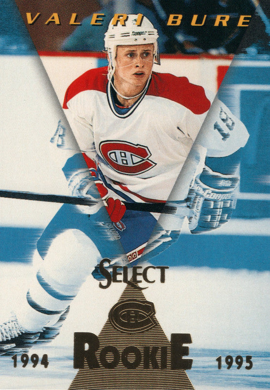 #187 Valeri Bure Rookie Montreal Canadiens 1994-95 Select Hockey Card OL