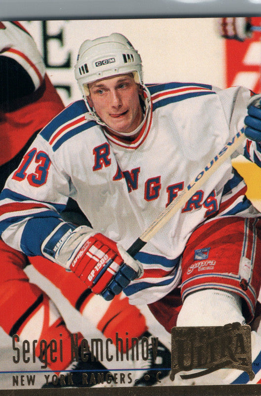 #142 Sergei Nemchinov New York Rangers 1993-94 Fleer Ultra Hockey Card ON