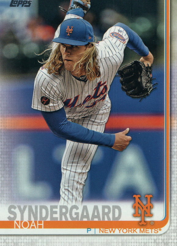 #359 Noah SynderGaard New York Mets 2019 Topps Series 2 Baseball Card