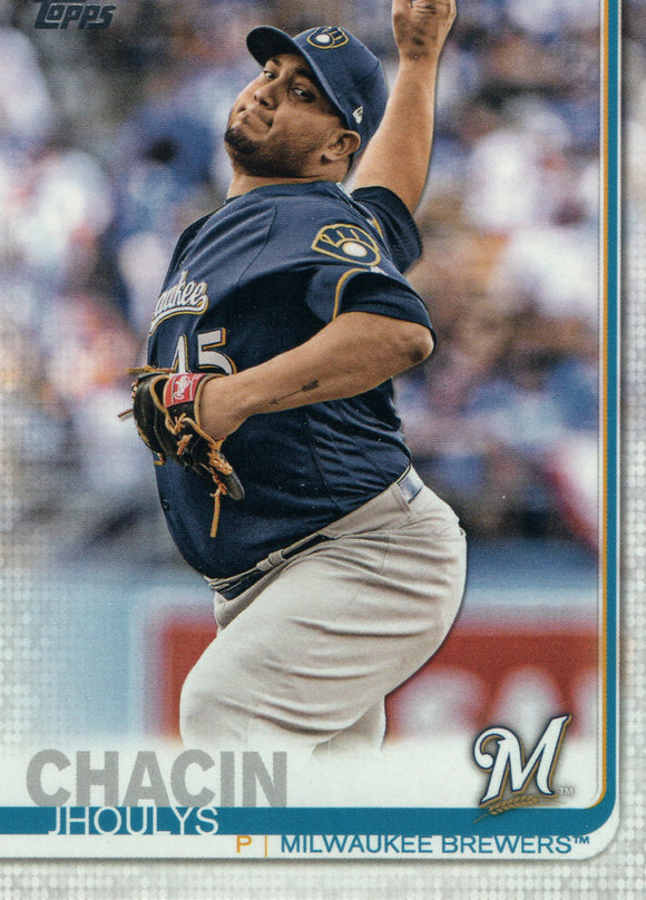 #642 Jhoulys Chacin Milwaukee Brewers 2019 Topps Series 2 Baseball Card