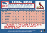 84R-DH Dakota Hudson St Louis Cardinals 2019 Topps Series 2 Baseball Card