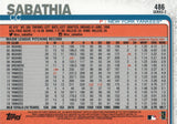 #486 CC Sabathia New York Yankees 2019 Topps Series 2 Baseball Card GAK