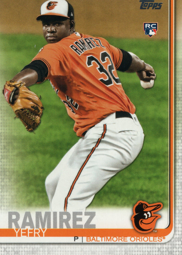 #583 Yefry Ramirez Rookie Baltimore Orioles 2019 Topps Series 2 Baseball Card GAL