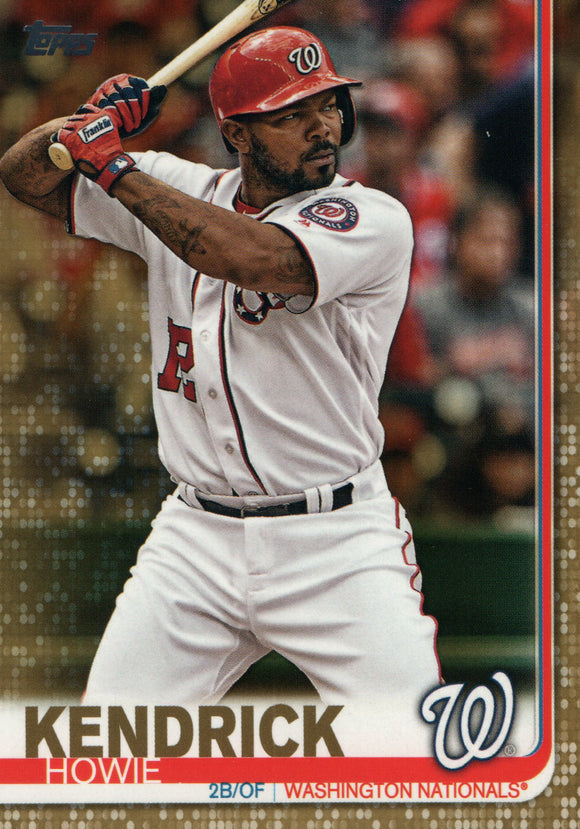 #610 Howie Kendrick 0992/2019 Gold Washington Nationals 2019 Topps Series 2 Baseball Card GAM