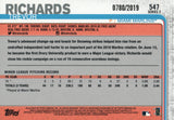 #547 Trevor Richards 0780/2019 Gold Miami Marlins 2019 Topps Series 2 Baseball Card GAM
