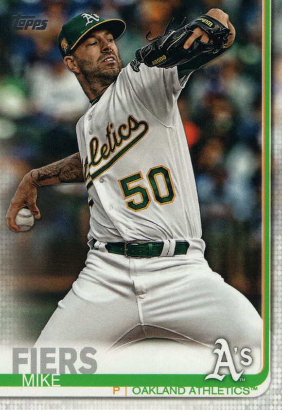 #413 Mike Fiers Oakland Athletics 2019 Topps Series 2 Baseball Card GAM
