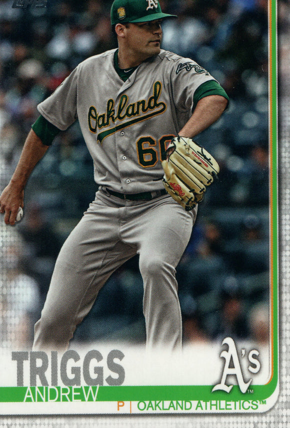 #565 Andrew Triggs Oakland Athletics 2019 Topps Series 2 Baseball Card GAN