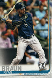 #614 Ryan Braun Milwaukee Brewers 2019 Topps Series 2 Baseball Card GAN