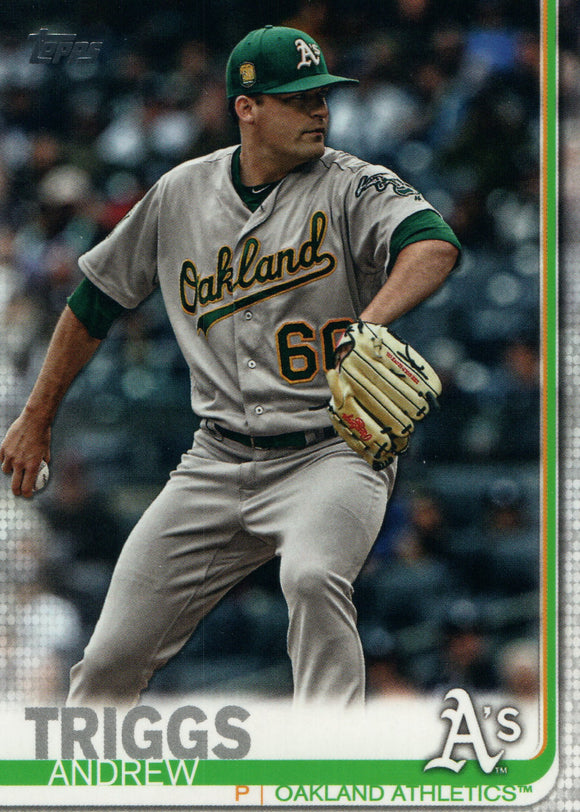 #565 Andrew Triggs Oakland Athletics 2019 Topps Series 2 Baseball Card GAO