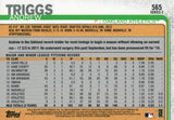 #565 Andrew Triggs Oakland Athletics 2019 Topps Series 2 Baseball Card GAO