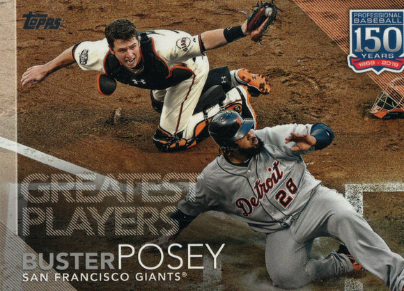 GP-8 Buster Posey Greatest Players San Francisco Giants 2019 Topps Series 2 Baseball Card GAO