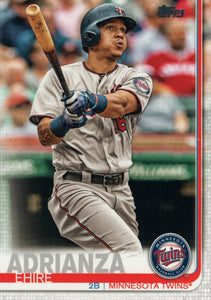#608 Ehire Adrianza Minnesota Twins 2019 Topps Series 2 Baseball Card GAO