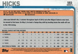 #593 John Hicks Detroit Tigers  2019 Topps Series 2 Baseball Card GAO
