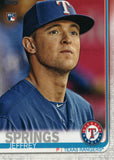 #605 Jeffery Springs Rookie Texas Rangers 2019 Topps Series 2 Baseball Card GAO