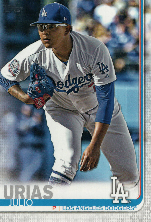 #519 Julio Urias Los Angeles Dodgers 2019 Topps Series 2 Baseball Card GAO