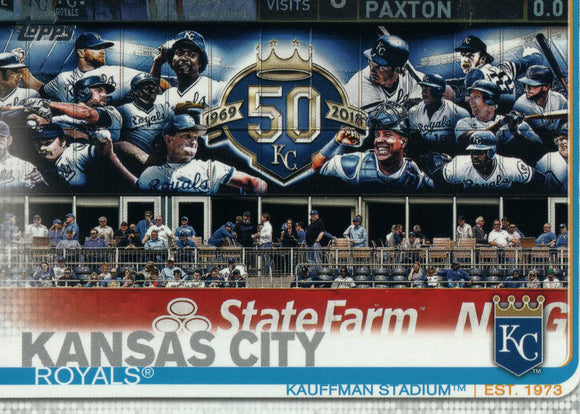 #609 Kauffman Stadium Kansas City Royals 2019 Topps Series 2 Baseball Card GAP