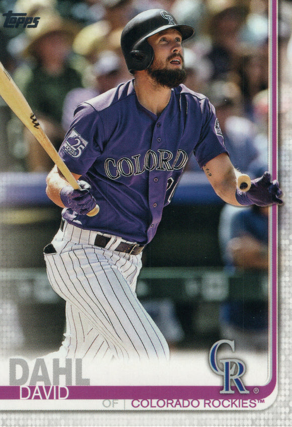 #601 David Dahl Colorado Rockies 2019 Topps Series 2 Baseball Card GAQ