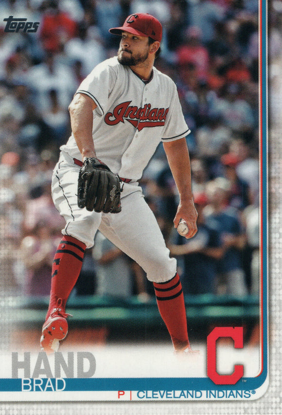 #368 Brad Hand Cleveland Indians 2019 Topps Series 2 Baseball Card GAQ