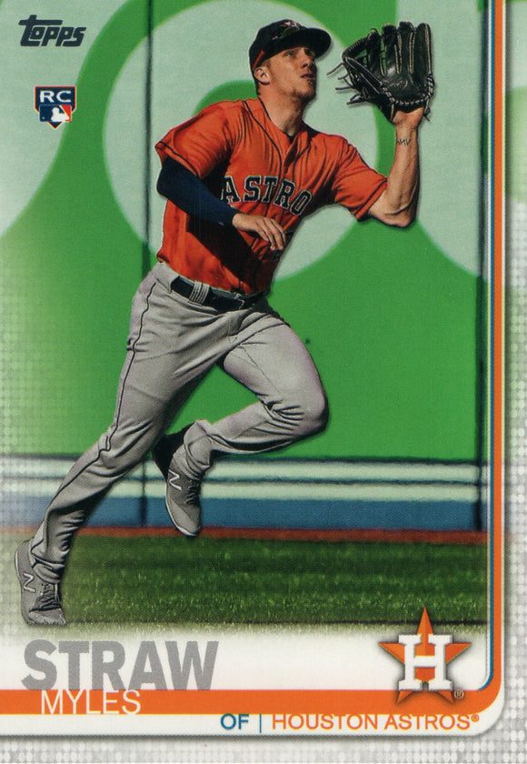 #629 Myles Straw Rookie Houston astros 2019 Topps Series 2 Baseball Card GAQ