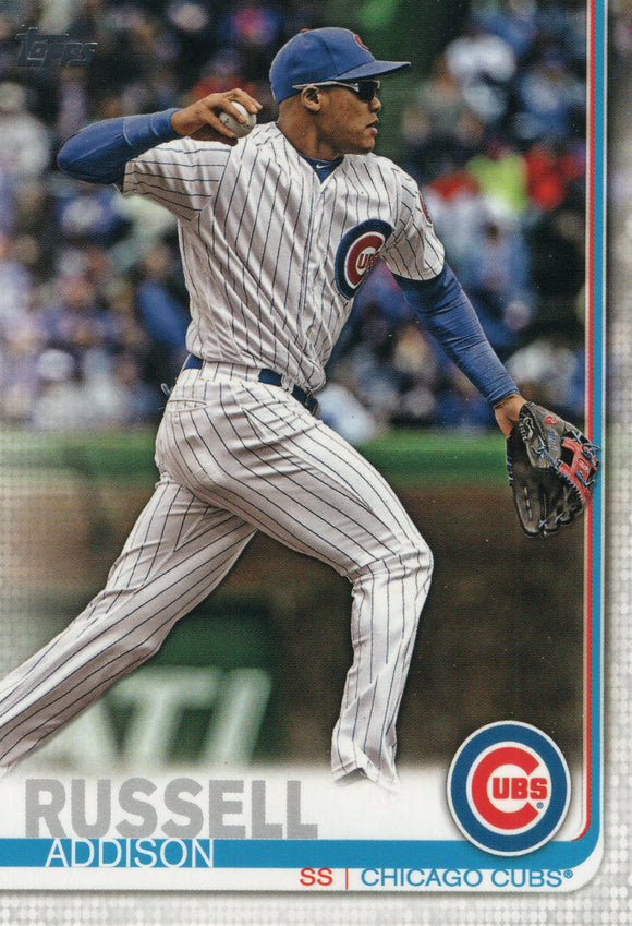 #633 Addison Russell Chicago Cubs 2019 Topps Series 2 Baseball Card GAR