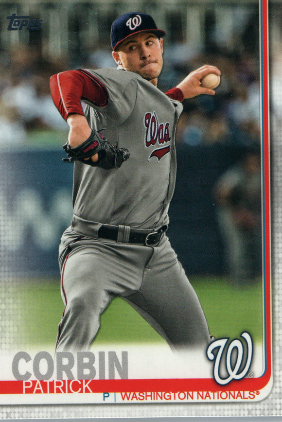 #510 Patrick Corbin Washington Nationals 2019 Topps Series 2 Baseball Card GAR