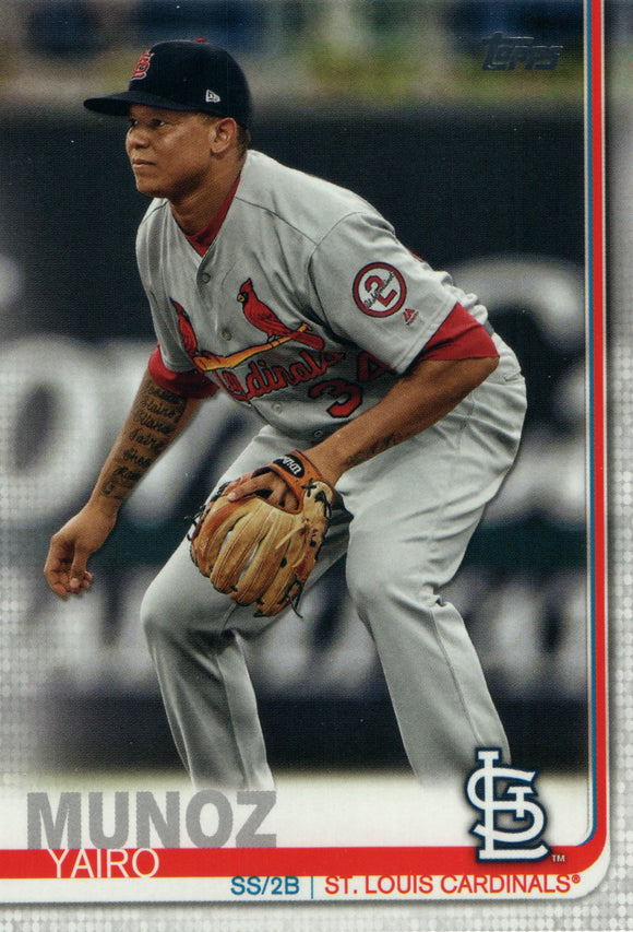 #466 Yairo Munoz St Louis Cardinals 2019 Topps Series 2 Baseball Card GAR