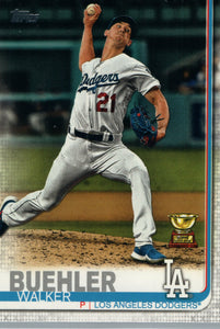 #445 Walker Buehler Trophy Los Angeles Dodgers 2019 Topps Series 2 Baseball Card GAR