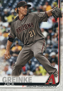 #661 Zack Greinke Arizona Diamondbacks 2019 Topps Series 2 Baseball Card GAR