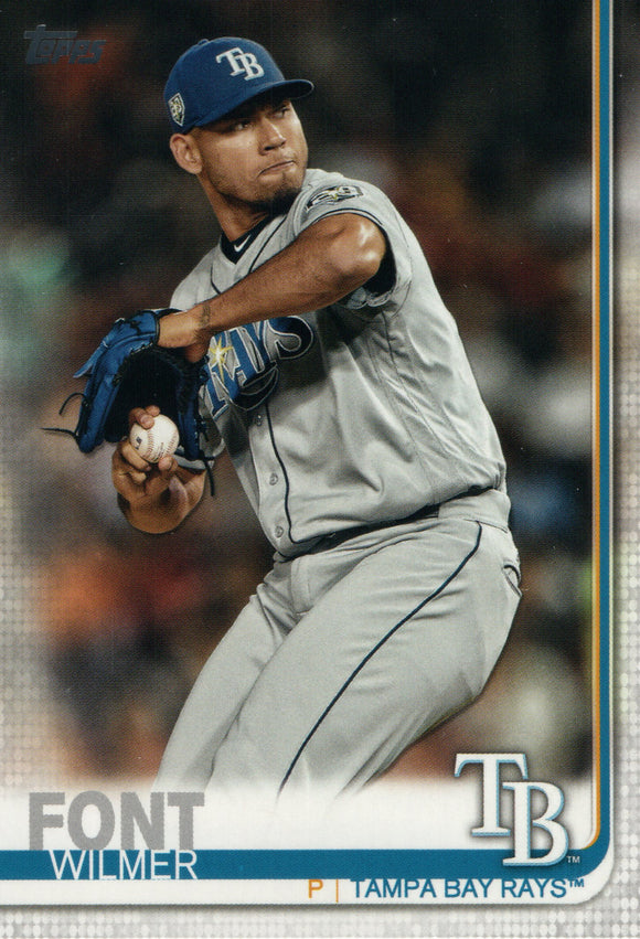 #429 Wilmer Font Tampa Bay Rays 2019 Topps Series 2 Baseball Card GAS