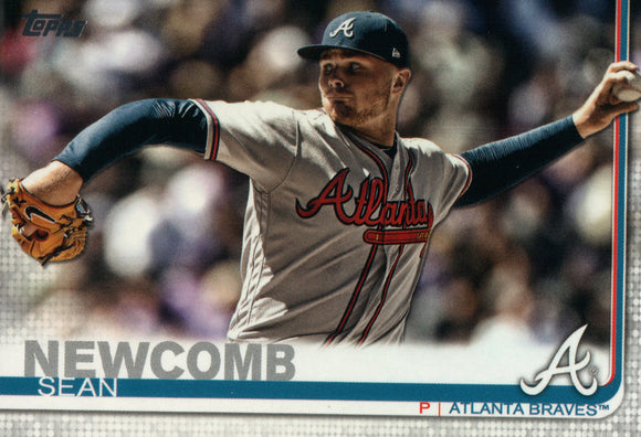 #408 Sean Newcomb Atlanta Braves  2019 Topps Series 2 Baseball Card GAS