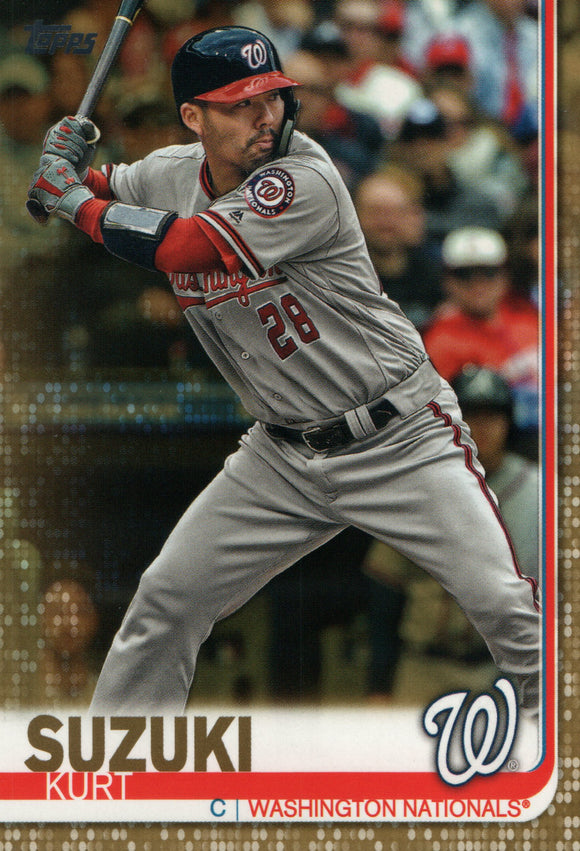 #654 Kurt Suzuki 1935/2019 Gold Washington Nationals 2019 Topps Series 2 Baseball Card GAS
