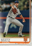 #443 Steven Matz New York Mets 2019 Topps Series 2 Baseball Card GAS