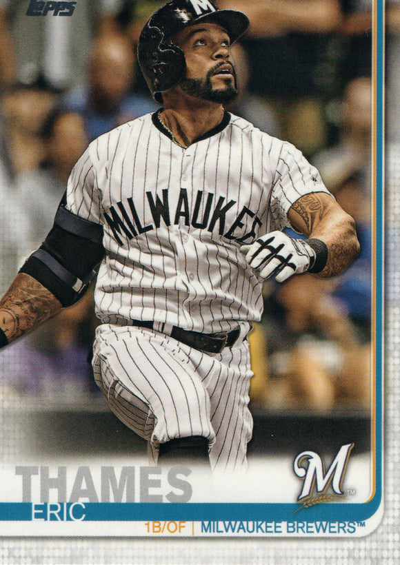 #695 Eric Thames Milwaukee Brewers 2019 Topps Series 2 Baseball Card GAT