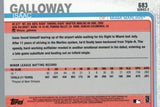 #683 Isaac Galloway Miami Marlins 2019 Topps Series 2 Baseball Card GAT