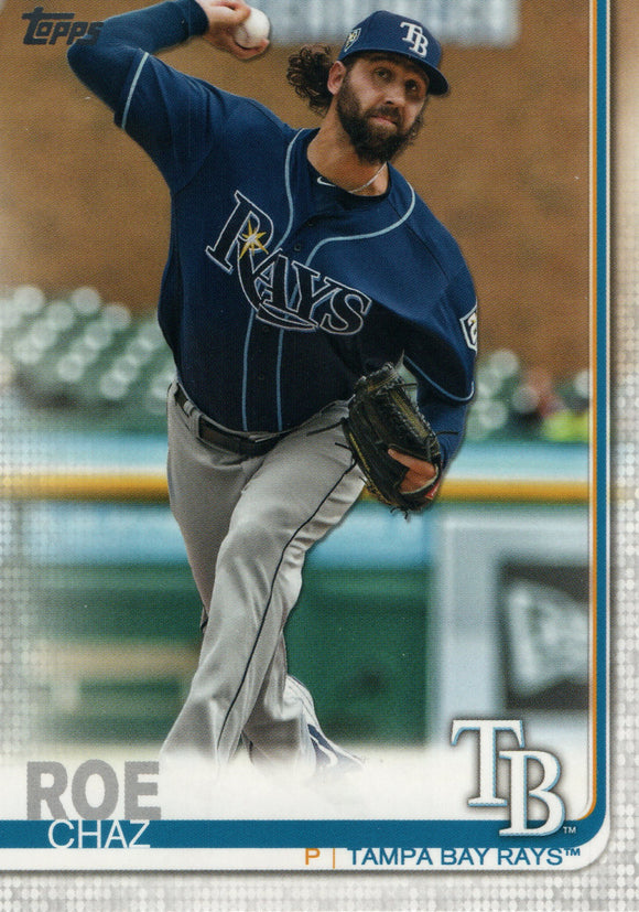 #405 Chaz Roe Tampa Bay Rays 2019 Topps Series 2 Baseball Card GAU