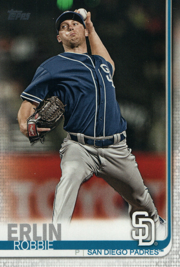#626 Robbie Erlin San Diego Padres 2019 Topps Series 2 Baseball Card GAU