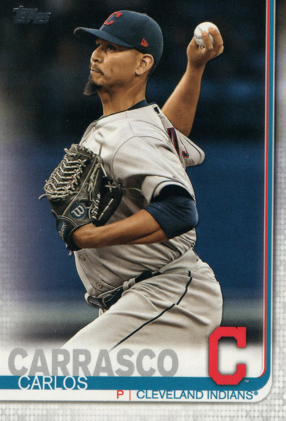 #501 Carlos Carrasco Cleveland Indians 2019 Topps Series 2 Baseball Card GAU