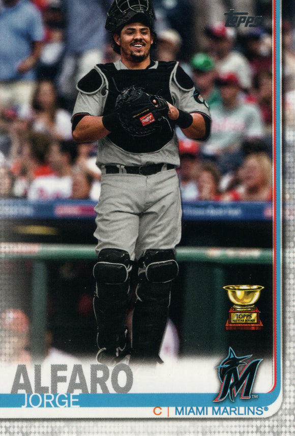#451 Jorge Alfaro Trophy Miami Marlins 2019 Topps Series 2 Baseball Card GAU