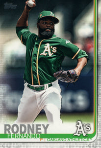 #692 Fernando Rodney Oakland Athletics 2019 Topps Series 2 Baseball Card GAV