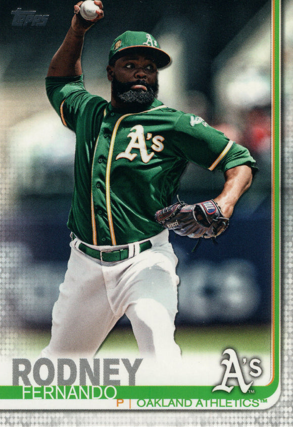 #692 Fernando Rodney Oakland Athletics 2019 Topps Series 2 Baseball Card GAV