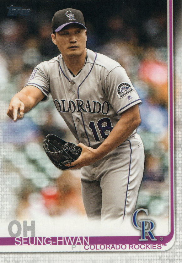 #538 Seung-Hwan Oh Colorado Rockies 2019 Topps Series 2 Baseball Card GAV