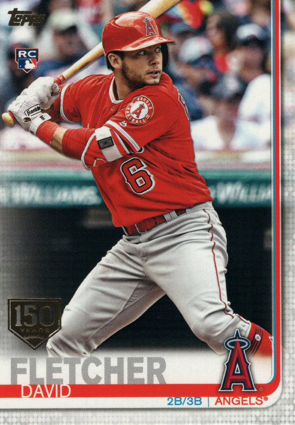 #520 David Fletcher Rookie Los Angeles Angels 2019 Topps Series 2 Baseball Card GAV