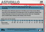 #448 Willians Astudillo Rookie Minnesota Twins 2019 Topps Series 2 Baseball Card GAV