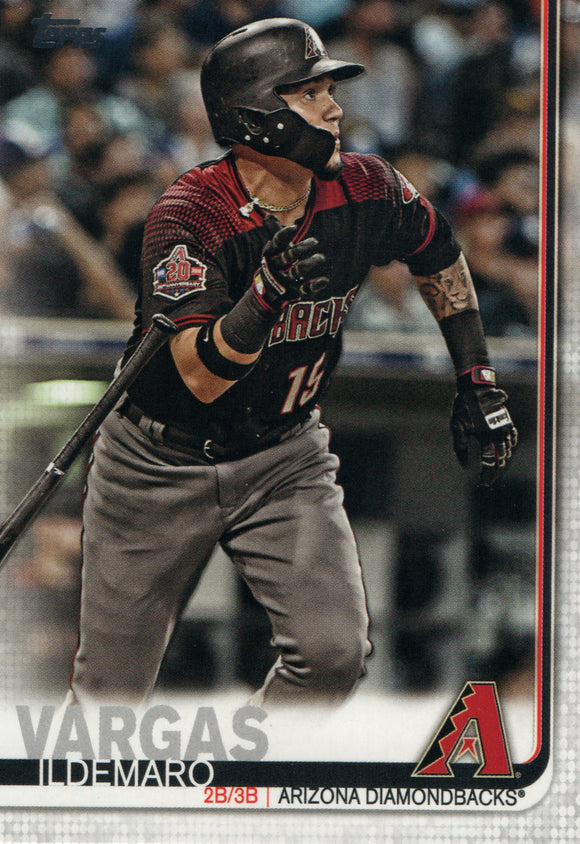#599 Ildemaro Vargas Arizona Diamondbacks 2019 Topps Series 2 Baseball Card GAV