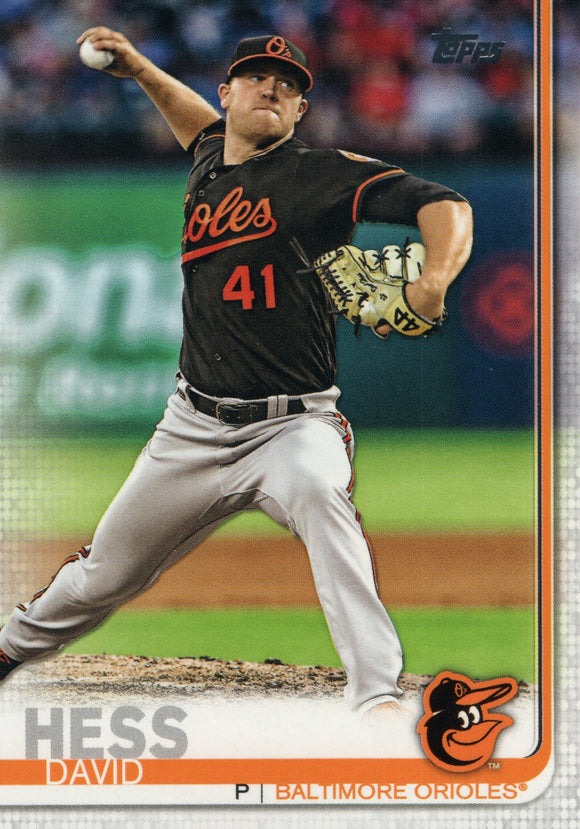 #552 David Hess Baltimore Orioles  2019 Topps Series 2 Baseball Card GAW