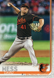 #552 David Hess Baltimore Orioles  2019 Topps Series 2 Baseball Card GAW